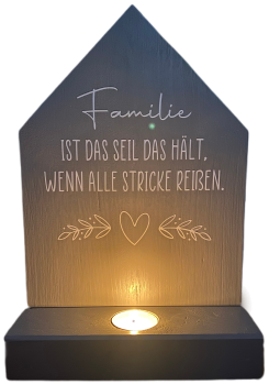 Dekoschild bei Dunkelheit